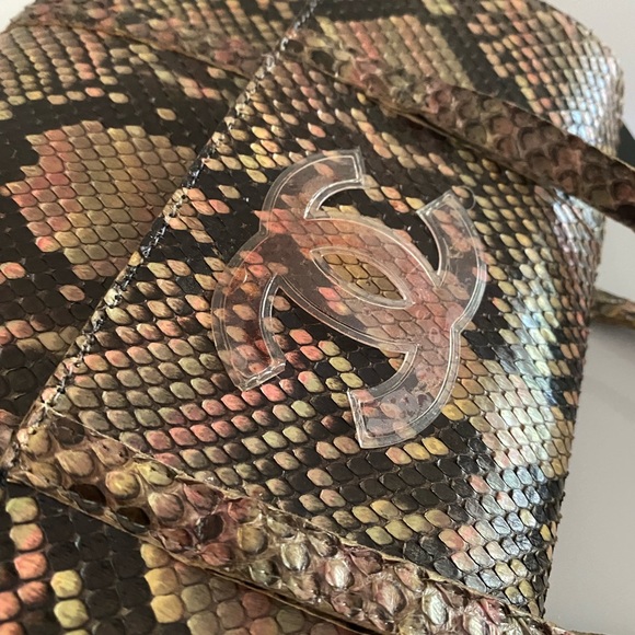 Chanel Mini Vintage Python Satchel Tote Bag - Picture 4 of 13